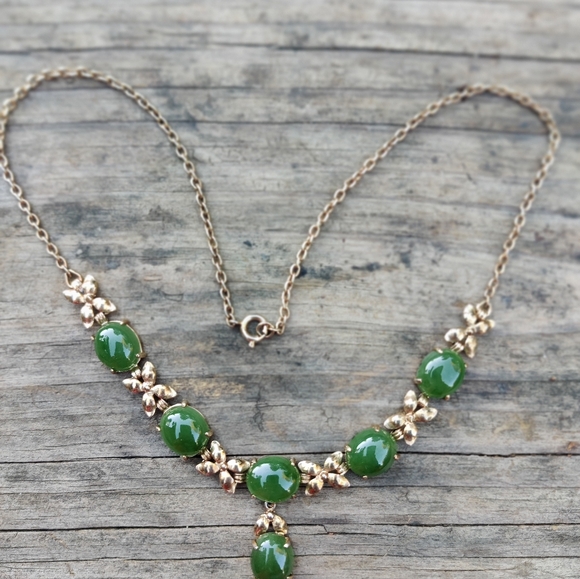 Antique jade necklace - Picture 7 of 12